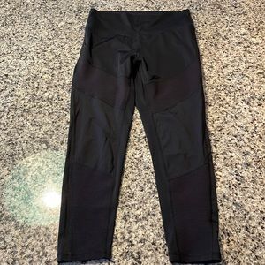 Zyia active full length black Moto leggings, size 14-16